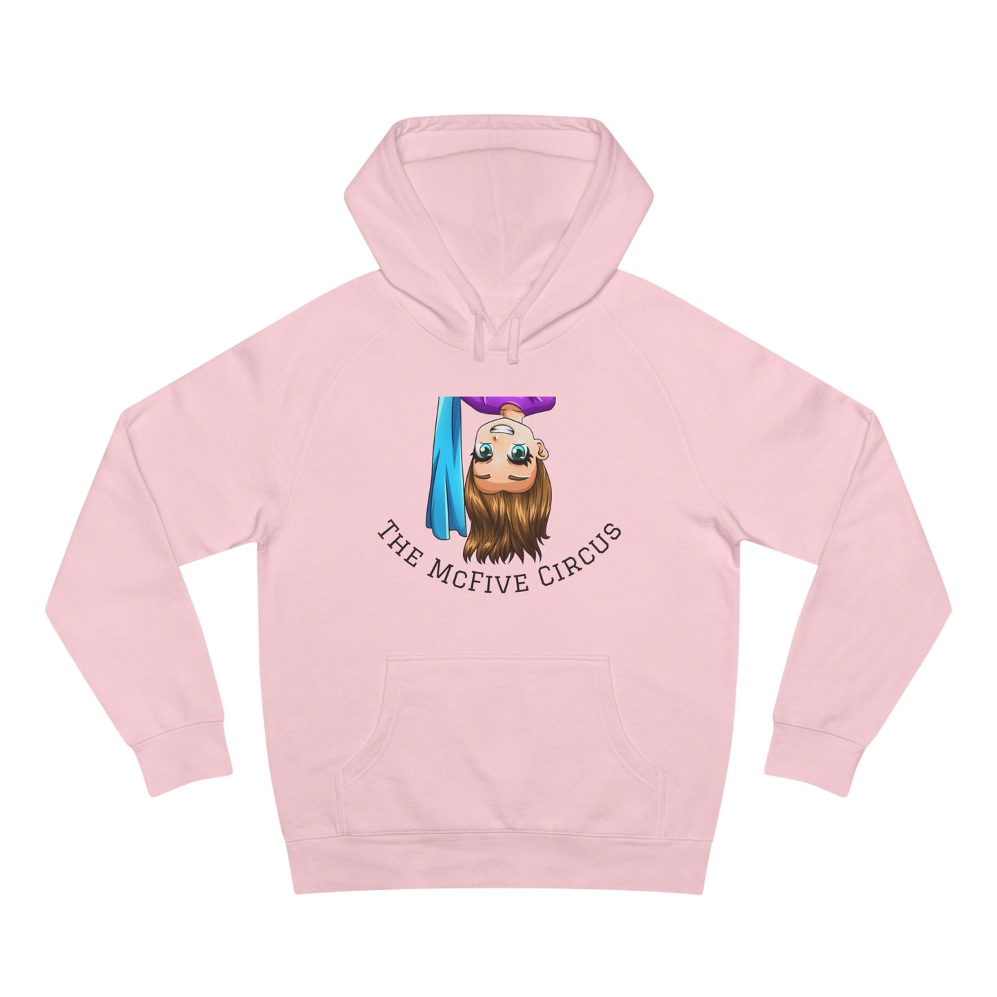 The McFive Circus Hoodie — Upside-Down Clown Graphic Pullover