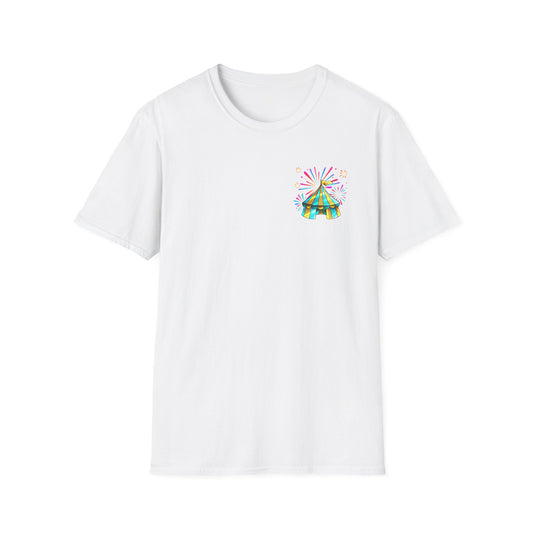 Circus Tent T-Shirt — 'The McFive Circus' Colorful Carnival Tee