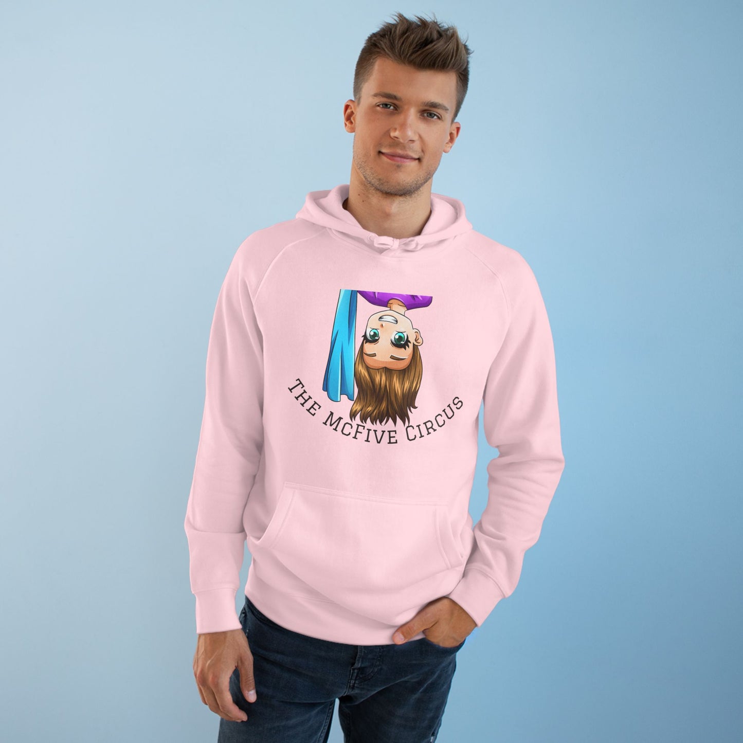 Circus Acrobat Hoodie — The McFive Circus Upside-Down Graphic Hoodie