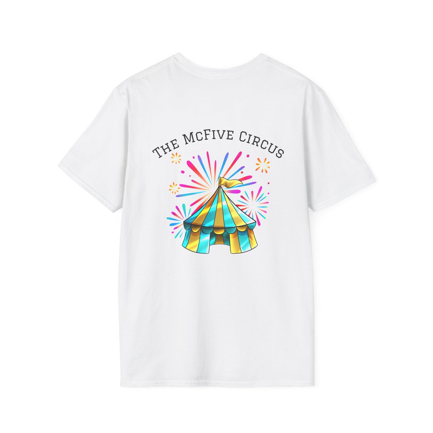 Circus Tent T-Shirt — 'The McFive Circus' Colorful Carnival Tee