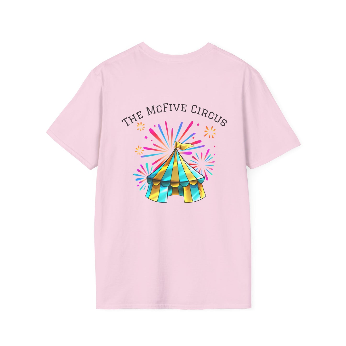 Circus Tent T-Shirt — 'The McFive Circus' Colorful Carnival Tee