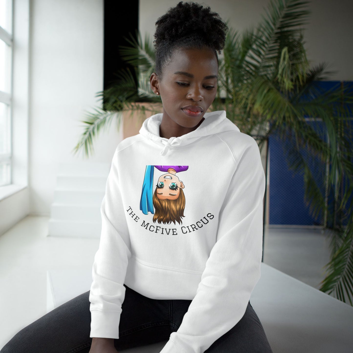 The McFive Circus Hoodie — Upside-Down Clown Graphic Pullover